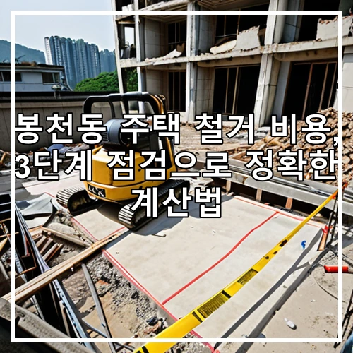 봉천동 주택 철거 비용, 3단계 점검으로 정확한 계산법
