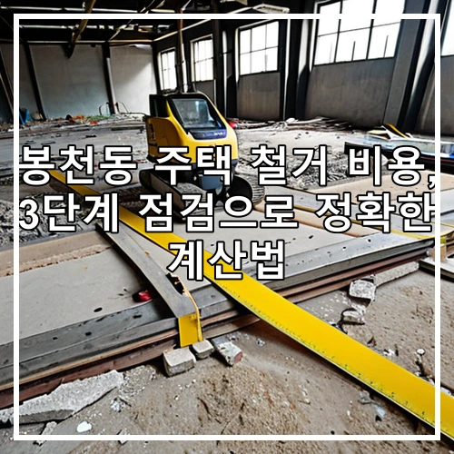 봉천동 주택 철거 비용, 3단계 점검으로 정확한 계산법