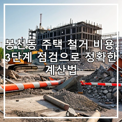봉천동 주택 철거 비용, 3단계 점검으로 정확한 계산법
