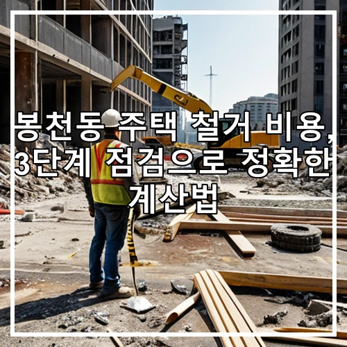 봉천동 주택 철거 비용, 3단계 점검으로 정확한 계산법