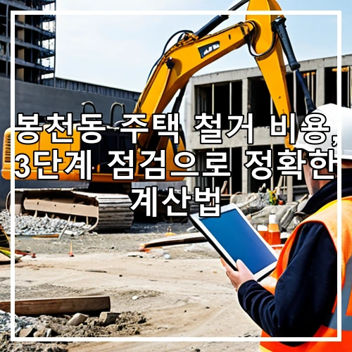 봉천동 주택 철거 비용, 3단계 점검으로 정확한 계산법