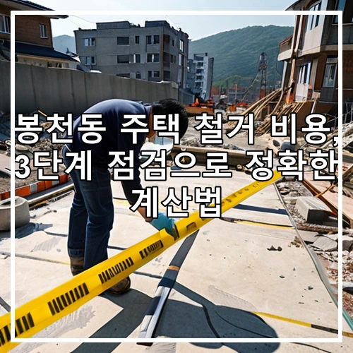봉천동 주택 철거 비용, 3단계 점검으로 정확한 계산법