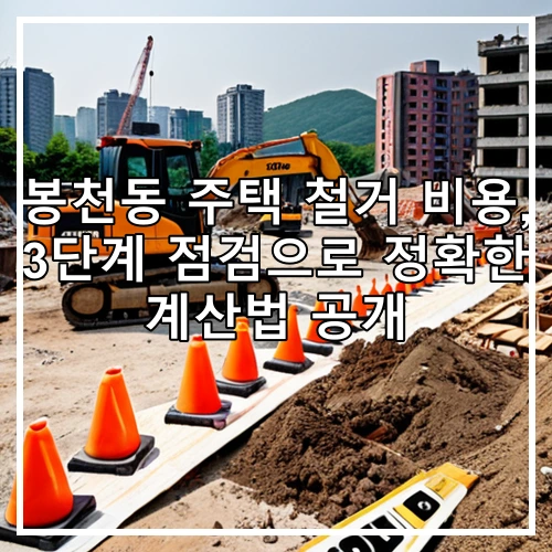 봉천동 주택 철거 비용, 3단계 점검으로 정확한 계산법 공개