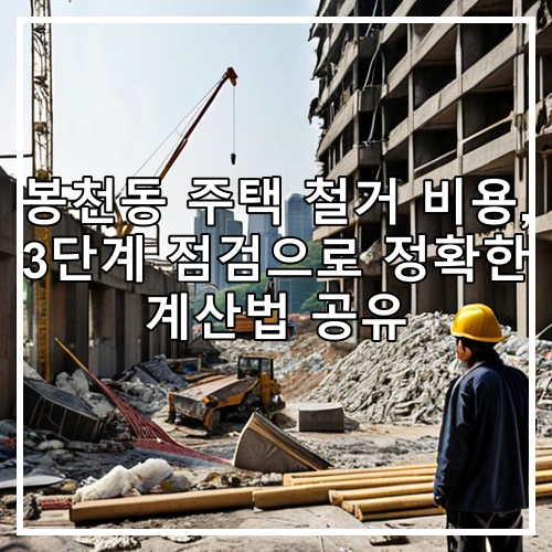 봉천동 주택 철거 비용, 3단계 점검으로 정확한 계산법 공유