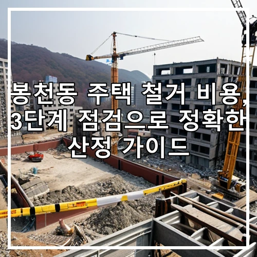봉천동 주택 철거 비용, 3단계 점검으로 정확한 산정 가이드