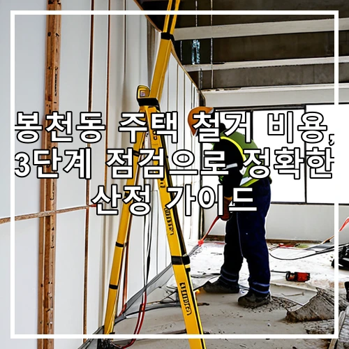 봉천동 주택 철거 비용, 3단계 점검으로 정확한 산정 가이드
