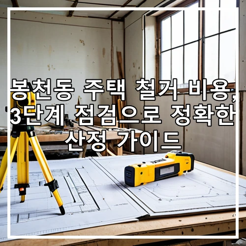 봉천동 주택 철거 비용, 3단계 점검으로 정확한 산정 가이드