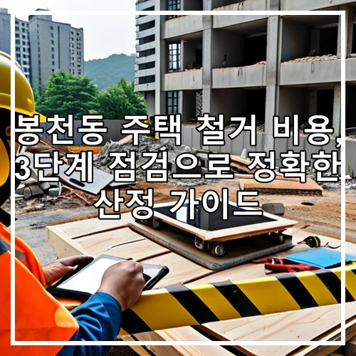 봉천동 주택 철거 비용, 3단계 점검으로 정확한 산정 가이드