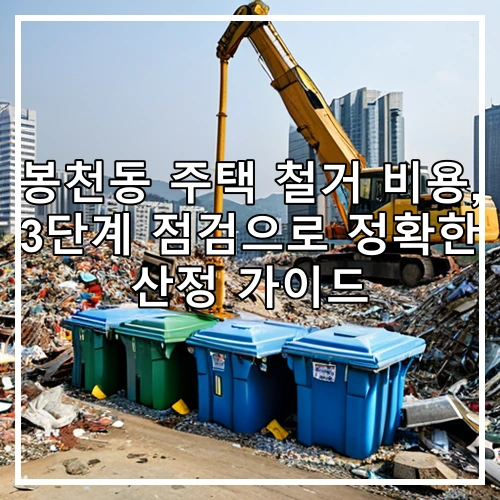 봉천동 주택 철거 비용, 3단계 점검으로 정확한 산정 가이드