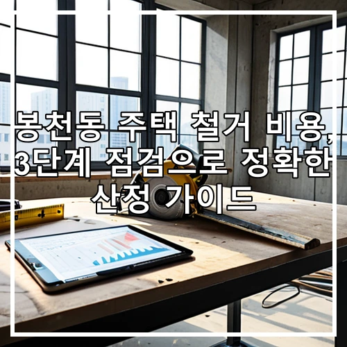 봉천동 주택 철거 비용, 3단계 점검으로 정확한 산정 가이드