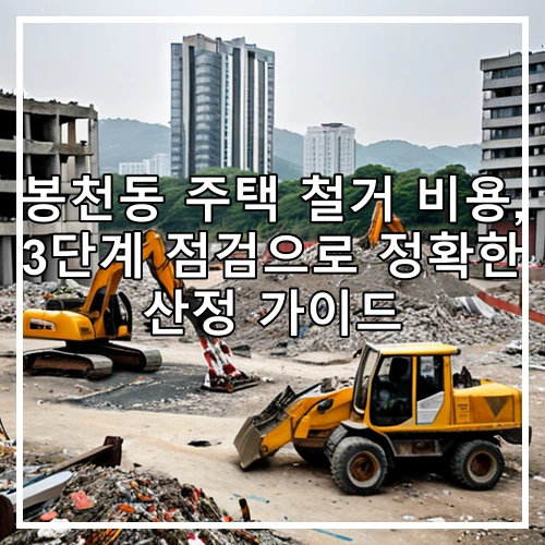 봉천동 주택 철거 비용, 3단계 점검으로 정확한 산정 가이드