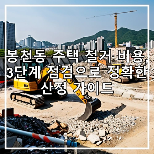 봉천동 주택 철거 비용, 3단계 점검으로 정확한 산정 가이드