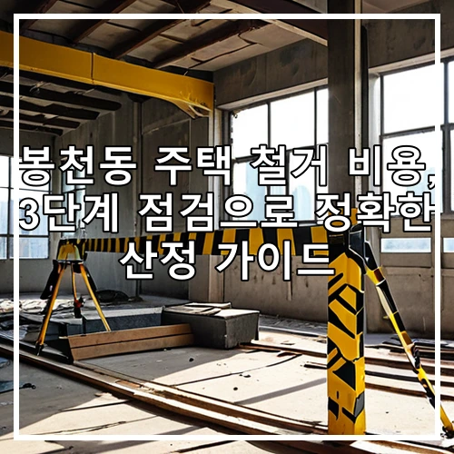 봉천동 주택 철거 비용, 3단계 점검으로 정확한 산정 가이드
