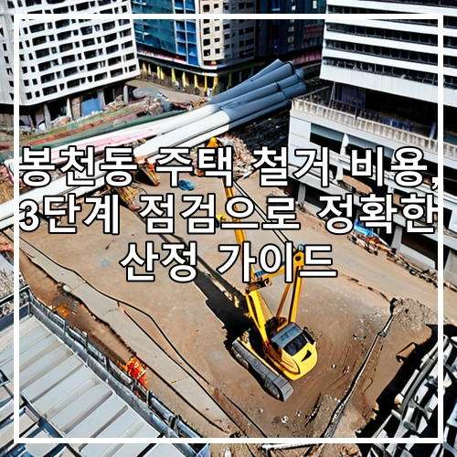 봉천동 주택 철거 비용, 3단계 점검으로 정확한 산정 가이드
