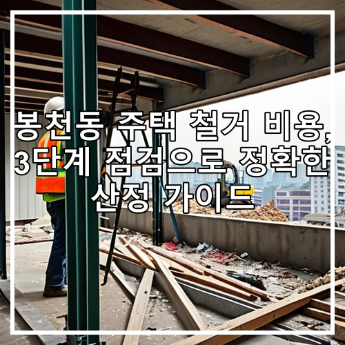 봉천동 주택 철거 비용, 3단계 점검으로 정확한 산정 가이드