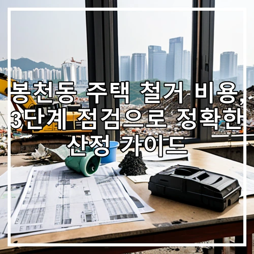 봉천동 주택 철거 비용, 3단계 점검으로 정확한 산정 가이드