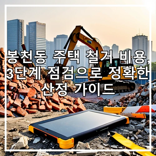 봉천동 주택 철거 비용, 3단계 점검으로 정확한 산정 가이드