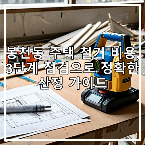 봉천동 주택 철거 비용, 3단계 점검으로 정확한 산정 가이드