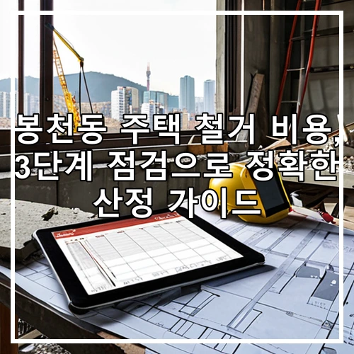 봉천동 주택 철거 비용, 3단계 점검으로 정확한 산정 가이드