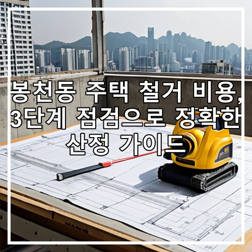 봉천동 주택 철거 비용, 3단계 점검으로 정확한 산정 가이드