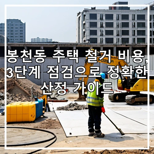 봉천동 주택 철거 비용, 3단계 점검으로 정확한 산정 가이드