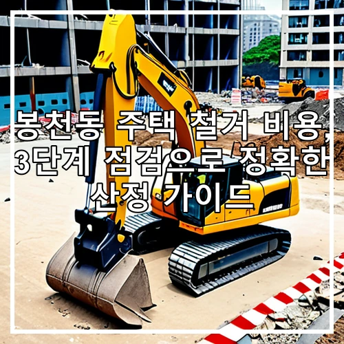 봉천동 주택 철거 비용, 3단계 점검으로 정확한 산정 가이드