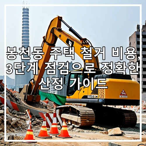 봉천동 주택 철거 비용, 3단계 점검으로 정확한 산정 가이드