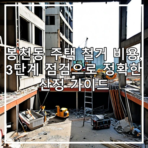 봉천동 주택 철거 비용, 3단계 점검으로 정확한 산정 가이드
