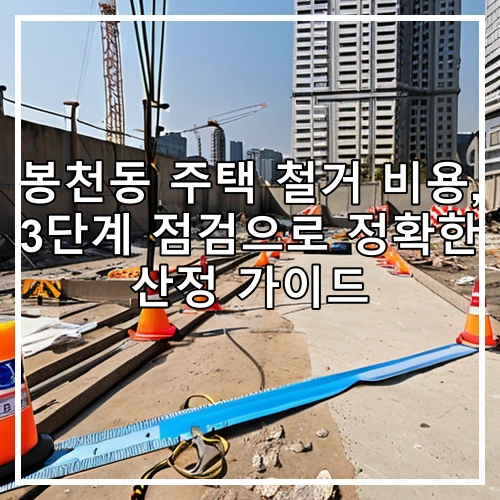 봉천동 주택 철거 비용, 3단계 점검으로 정확한 산정 가이드