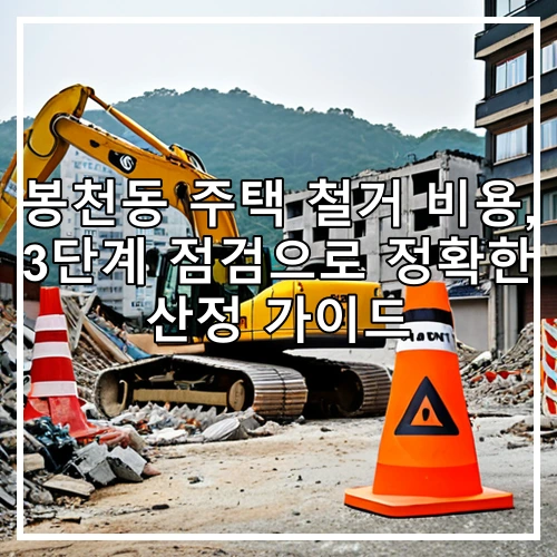봉천동 주택 철거 비용, 3단계 점검으로 정확한 산정 가이드