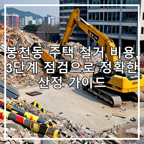 봉천동 주택 철거 비용, 3단계 점검으로 정확한 산정 가이드