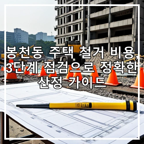봉천동 주택 철거 비용, 3단계 점검으로 정확한 산정 가이드