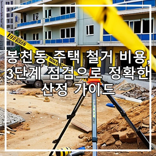 봉천동 주택 철거 비용, 3단계 점검으로 정확한 산정 가이드