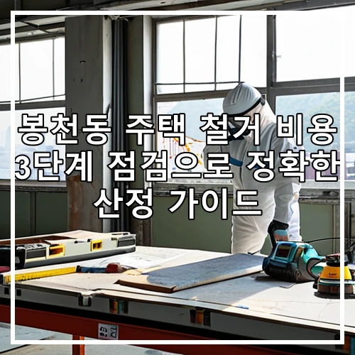 봉천동 주택 철거 비용 3단계 점검으로 정확한 산정 가이드