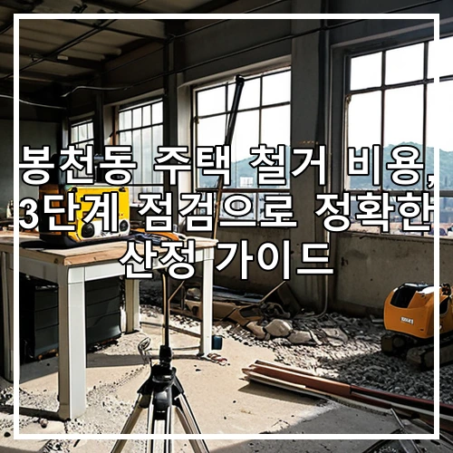 봉천동 주택 철거 비용, 3단계 점검으로 정확한 산정 가이드