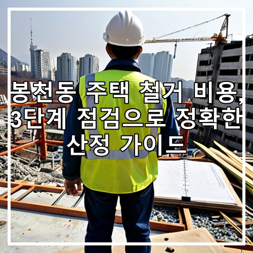 봉천동 주택 철거 비용, 3단계 점검으로 정확한 산정 가이드