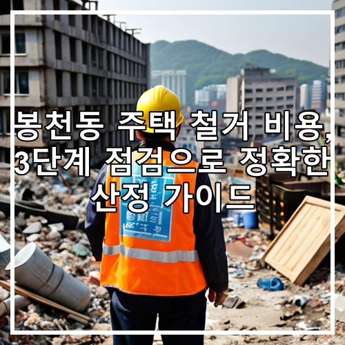 봉천동 주택 철거 비용, 3단계 점검으로 정확한 산정 가이드