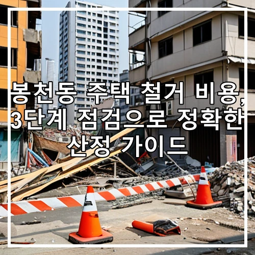 봉천동 주택 철거 비용, 3단계 점검으로 정확한 산정 가이드