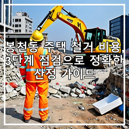 봉천동 주택 철거 비용, 3단계 점검으로 정확한 산정 가이드