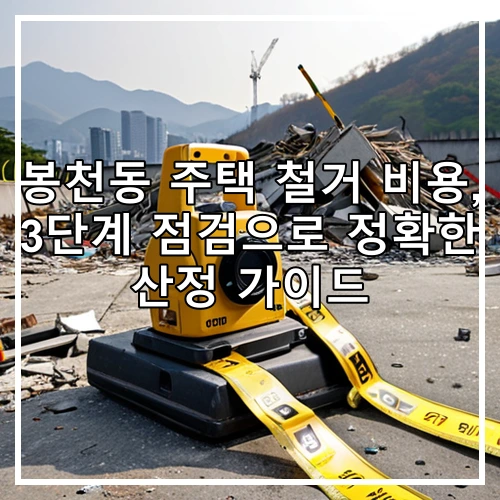 봉천동 주택 철거 비용, 3단계 점검으로 정확한 산정 가이드