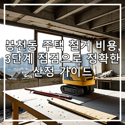 봉천동 주택 철거 비용, 3단계 점검으로 정확한 산정 가이드