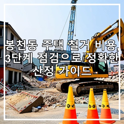 봉천동 주택 철거 비용, 3단계 점검으로 정확한 산정 가이드