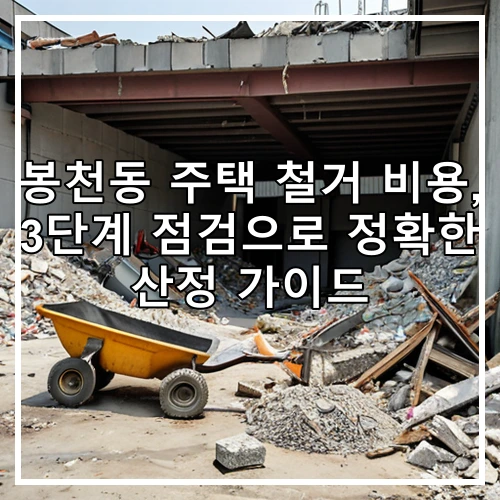 봉천동 주택 철거 비용, 3단계 점검으로 정확한 산정 가이드