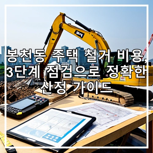 봉천동 주택 철거 비용, 3단계 점검으로 정확한 산정 가이드