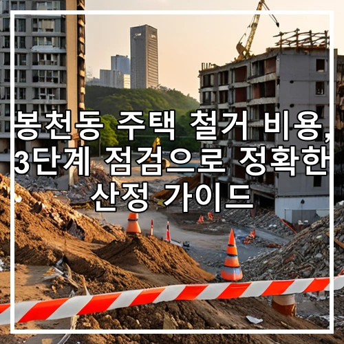 봉천동 주택 철거 비용, 3단계 점검으로 정확한 산정 가이드