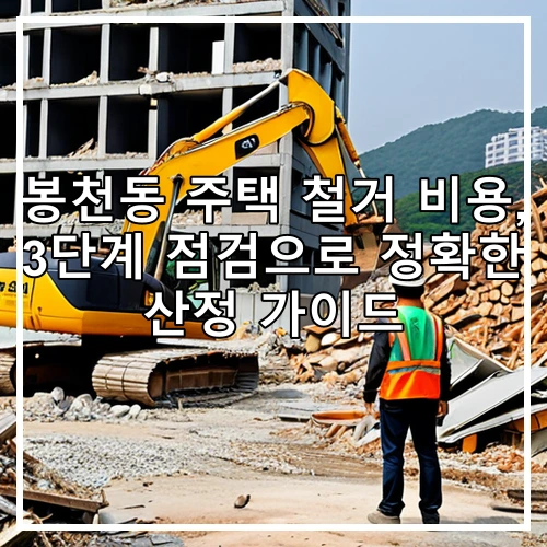 봉천동 주택 철거 비용, 3단계 점검으로 정확한 산정 가이드