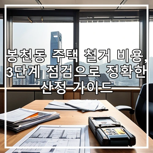 봉천동 주택 철거 비용, 3단계 점검으로 정확한 산정 가이드
