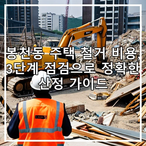 봉천동 주택 철거 비용, 3단계 점검으로 정확한 산정 가이드