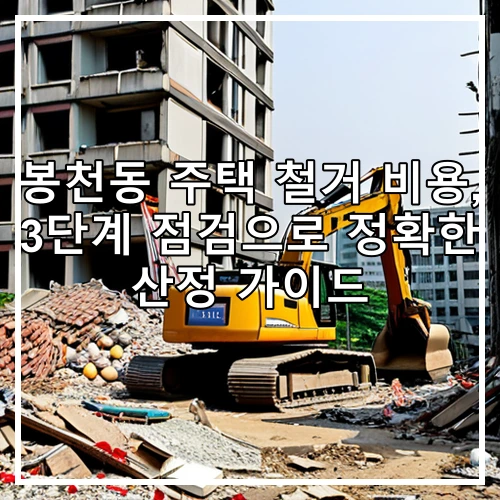 봉천동 주택 철거 비용, 3단계 점검으로 정확한 산정 가이드