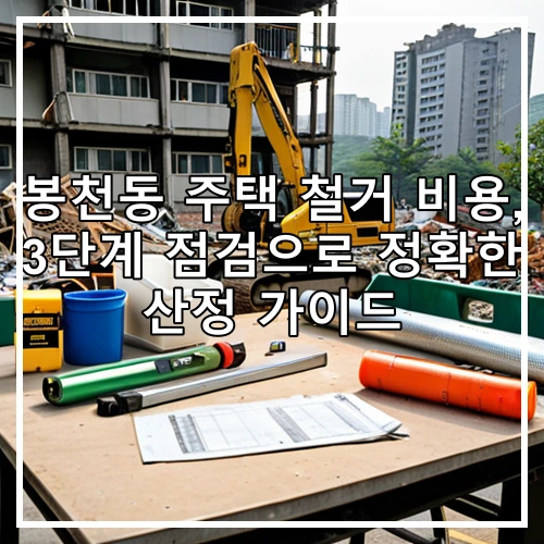 봉천동 주택 철거 비용, 3단계 점검으로 정확한 산정 가이드